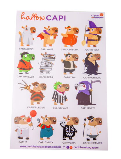 Adesivo Capivaras Halloween