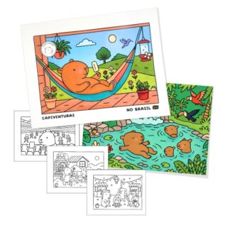 Livro de colorir Capivara - Capi Goods